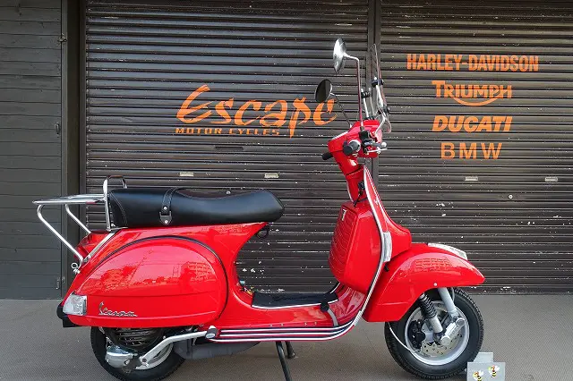 VESPA PX125 ユーロ3 赤 Rキャリア付き | Escape Bike